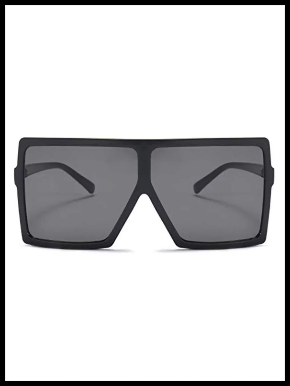 Oversized Square Sunglasses UV400 Protection Flat Top
